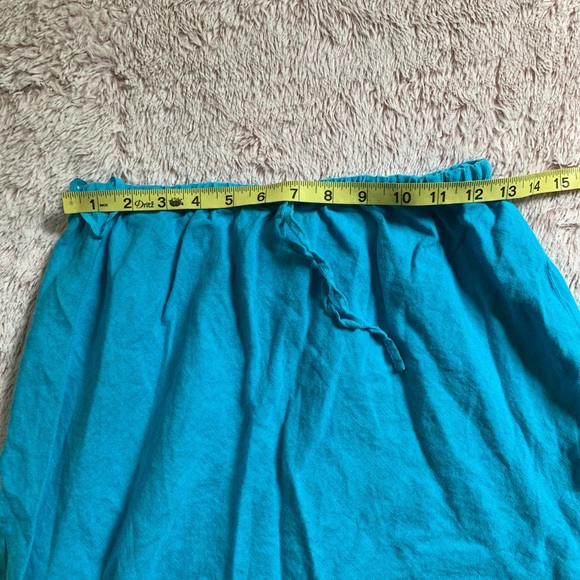 Blue Linen Pull-on Casual Skirt Medium - Picture 8 of 11
